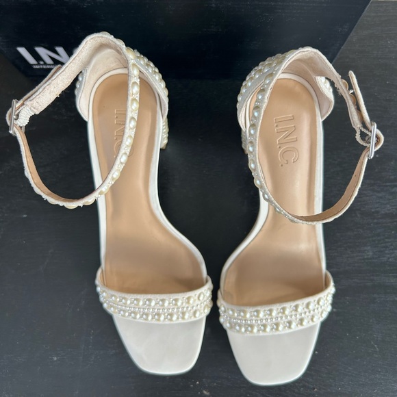 INC International Concepts Pearl Embellished Heels - Picture 2 of 6